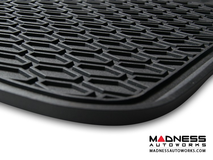 FIAT 500 Floor Mats - All Weather Rubber - LUXUS Premium - Front +